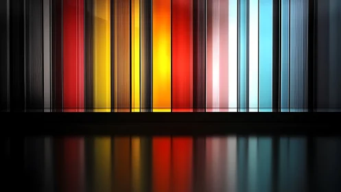 Chromatic glass pillars hum softly in a mirrored twilight