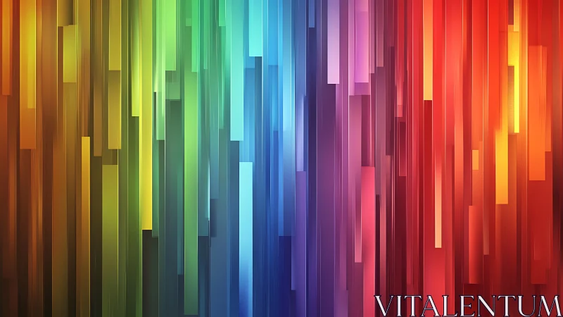 Radiant vertical rainbow bars in a cozy abstract glow.