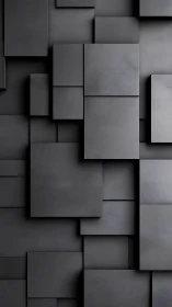 Layered charcoal panels creating calm geometric rhythm.