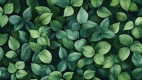 Layered green foliage creates a lush seamless background.