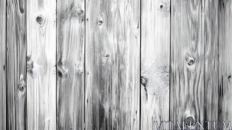 Monochrome vertical wooden planks with knots and grain detail.