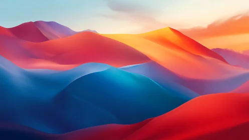 Chromatic dunes of sunrise dreaming over liquid hills.
