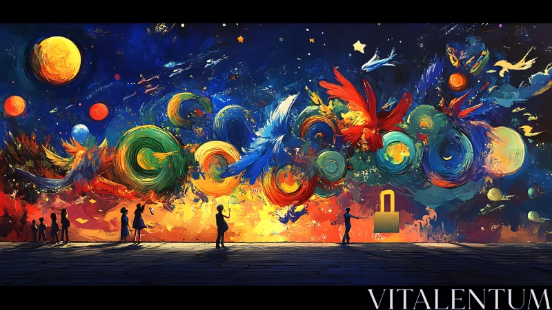 Children Unlock A Whirling Galaxy Of Painted Dreams.