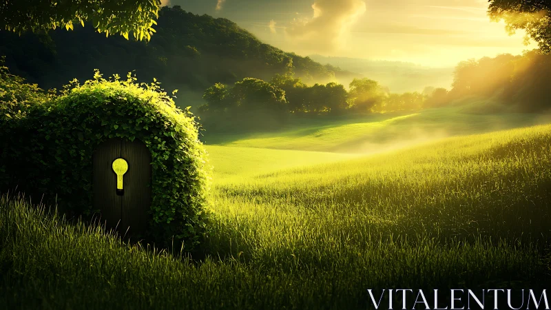 Sunlit meadow doorway inviting you into quiet wonder.