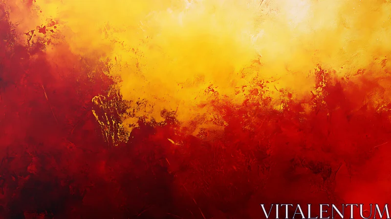 Abstract red and yellow gradient with textured brushwork.