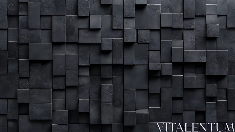 Gentle shadows on a geometric wall of dark squares.