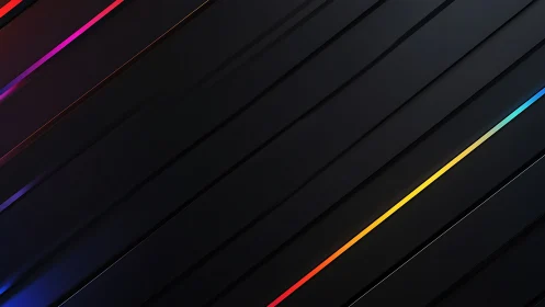 Neon spectrums slip through midnight panels in quiet motion