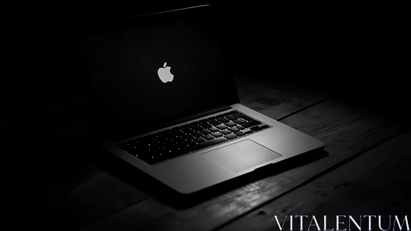 Cozy silver laptop glowing softly in a quiet dark room.