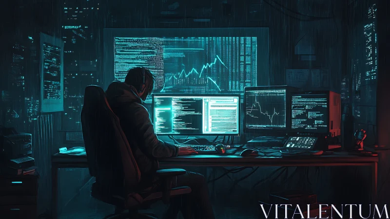 Hooded programmer monitors multiple code and data screens