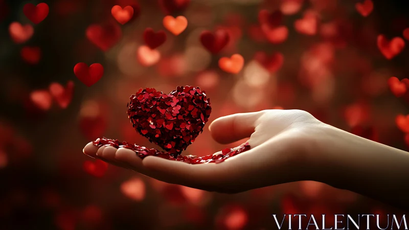 Crystalline Love Sparkles Within the Held Heart