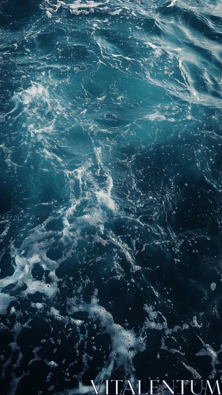 Ocean skin shivers in teal foam and restless silver light.