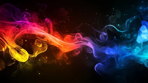 Dancing rivers of color swirling through a dreamy night sky.