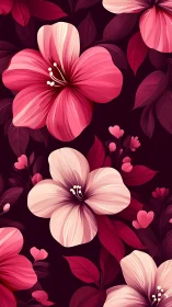 Vibrant Blossoms Dancing in Shades of Pink and Crimson