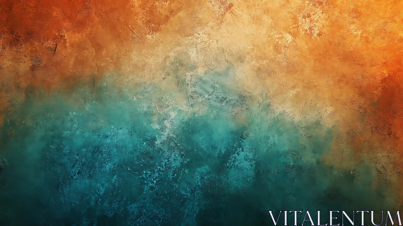 Bicolor textured gradient with teal and burnt orange fields