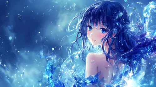 Tideborn girl turning starlit water into quiet wonder.