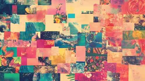 Colorful collage of dreamy abstract memories and moments.