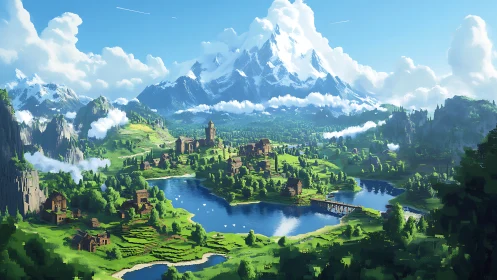 Mountain Valley Kingdom: Where Nature Meets Fantasy Wonder.