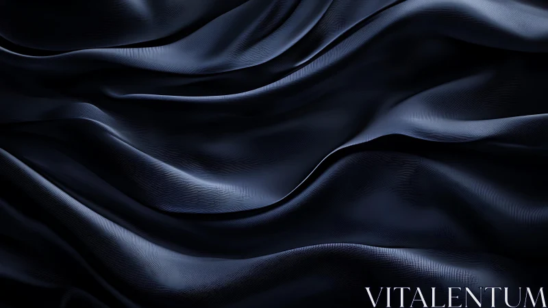 Elegant dark silk fabric folds in smooth abstract composition.