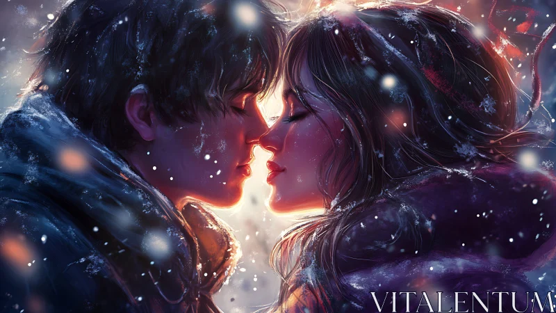 Illuminated Profile Composition with Ethereal Energy and Particle Effects