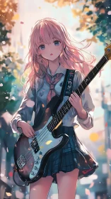 Cherry blossom chords shimmer as a shy bassist daydreams