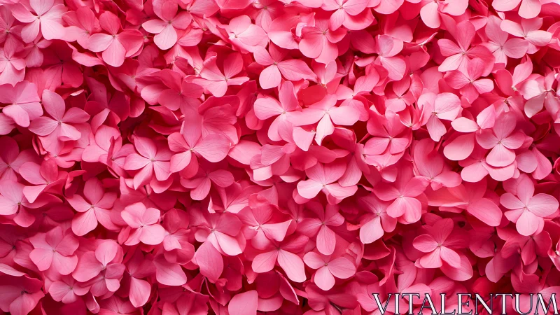 Pink Hydrangea Blossoms in Full Bloom.