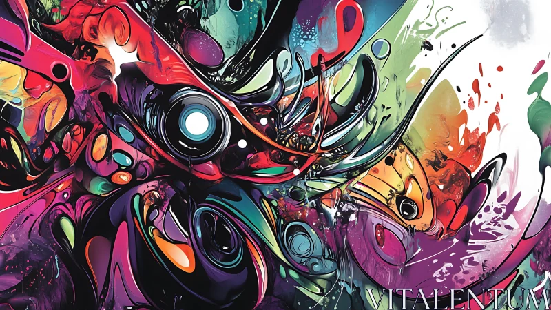 Color-saturated abstract digital composition fills the frame