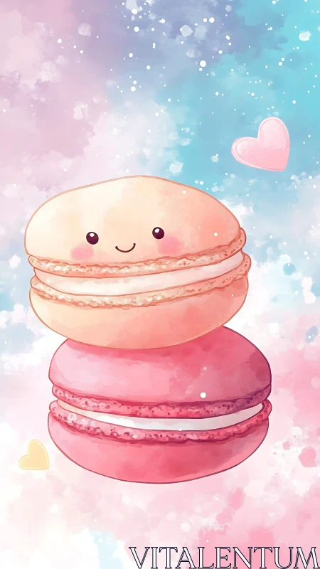 Adorable Stacked Macarons with Sweet Personality