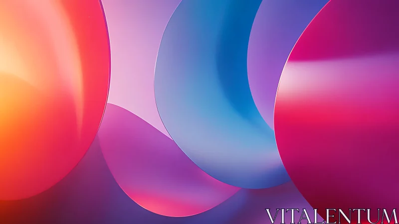 Glowing curves in soft neon color blending and gentle motion.