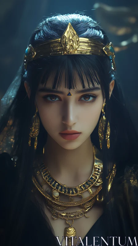 Midnight queen of gold-lit sands and unblinking starlight.