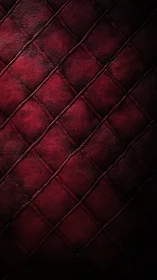 Dark red quilted leather texture with diagonal grid pattern.