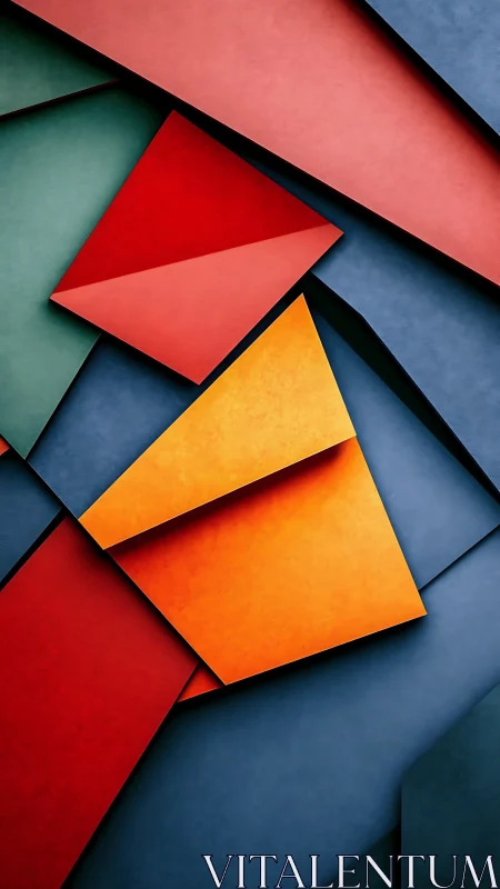 Geometric color planes intersecting with layered depth
