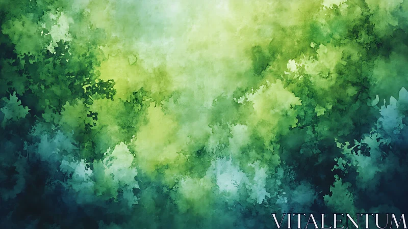 Emerald Dreams in Watercolor.