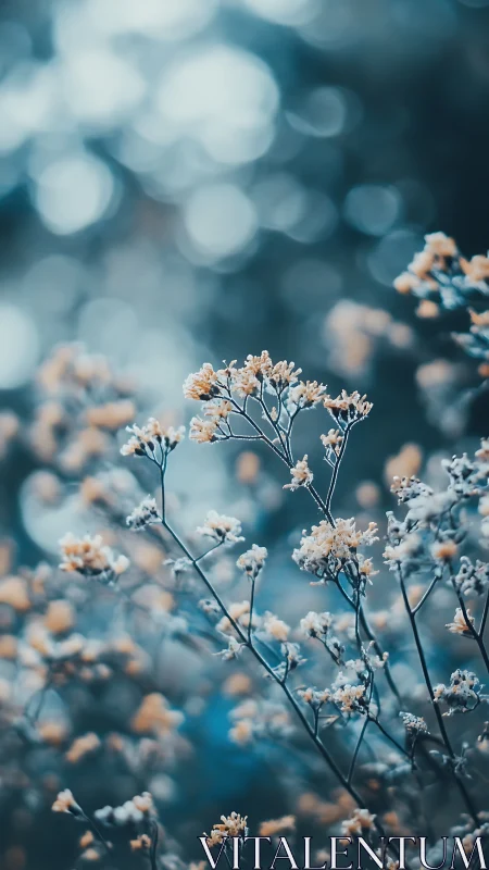 Frost-Kissed Whispers: Delicate Blooms in Winter's Embrace.