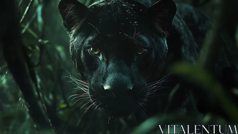 Black Panther in Verdant Jungle Depths.