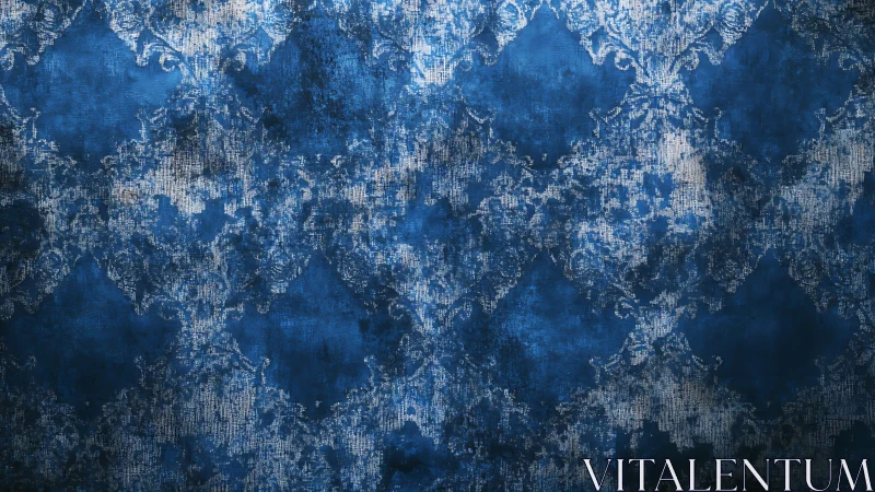 Weathered midnight damask drifting through pixelated dusk.