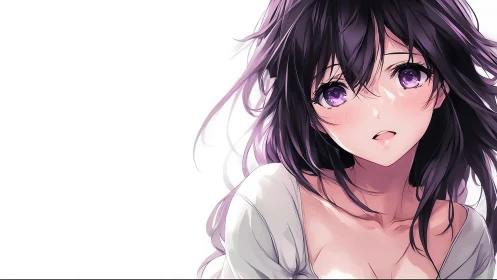 Violet-eyed daydreamer caught in a hush of morning light.