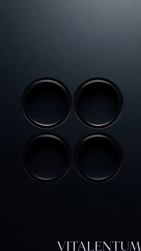 Four Metallic Circular Apertures Arranged in Grid Formation on Dark Surface