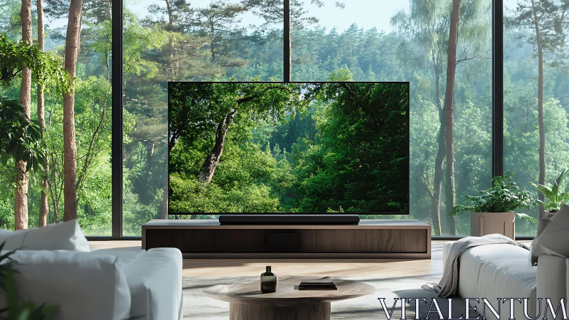 Modern Sanctuary: Forest Views Meet Contemporary Comfort.