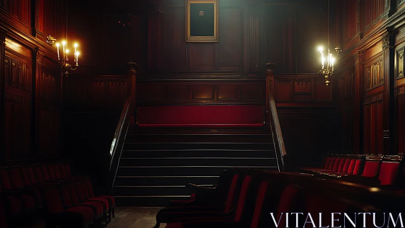 Candlelit wooden hall invites quiet moments of reflection