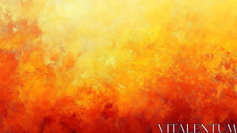 Warm yellow and orange abstract textured gradient painting.