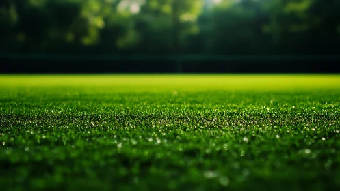 Close low-angle view of green grass field under daylight.