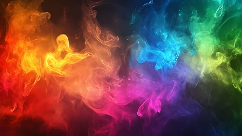 Chromatic smoke river swirling through a nebula dreamscape.