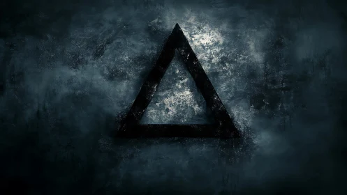 Muted storm walls cradle a luminous, brooding triangle