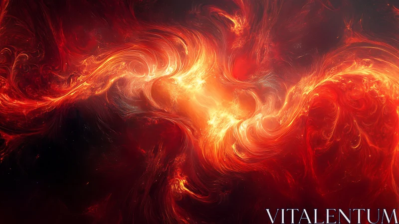 Solar firestorm nebula flows through deep cosmic void.