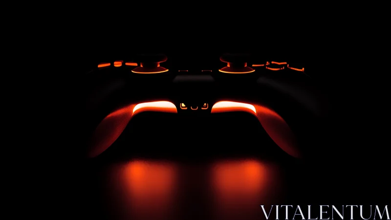 Glowing game controller inviting late night play sessions.