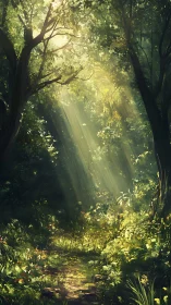 Luminous Cathedral: Where Ancient Trees Frame Golden Sanctuary.