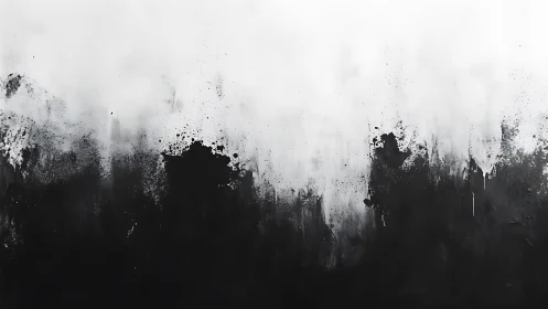 Monochrome gradient abstraction uses splatter and drip diffusion dynamics