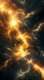 Stellar Ember River Winding Through Midnight Nebulae.