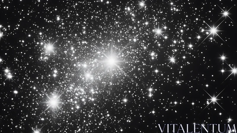 Radiant stellar cluster exploding across deep space.