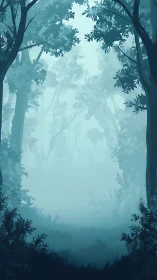 Atmospheric Forest Path with Volumetric Lighting Through Layered Canopy Structure